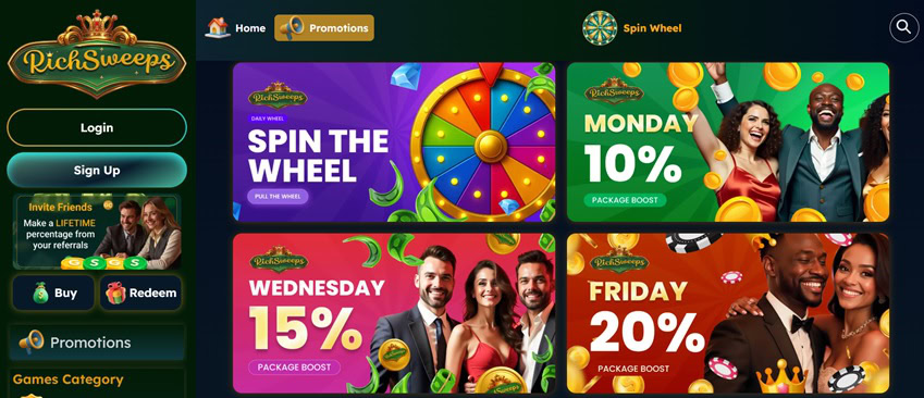 RichSweeps Bonuses