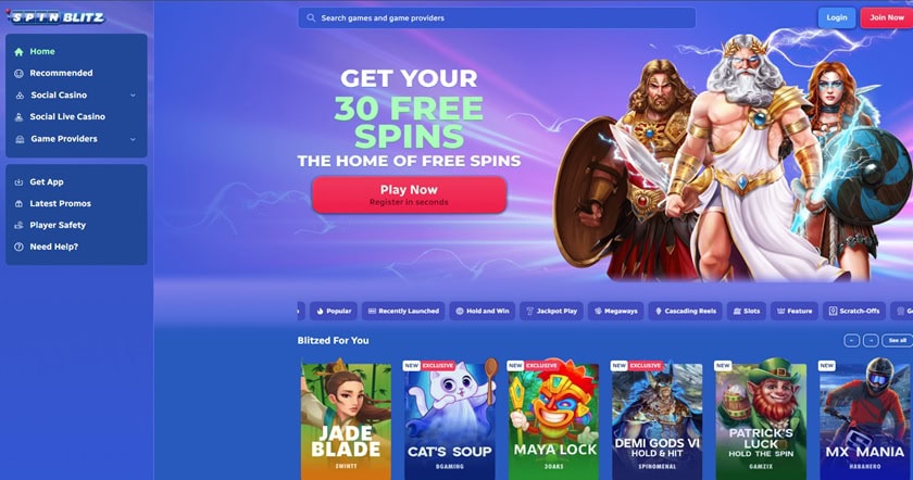 SpinBlitz Homepage