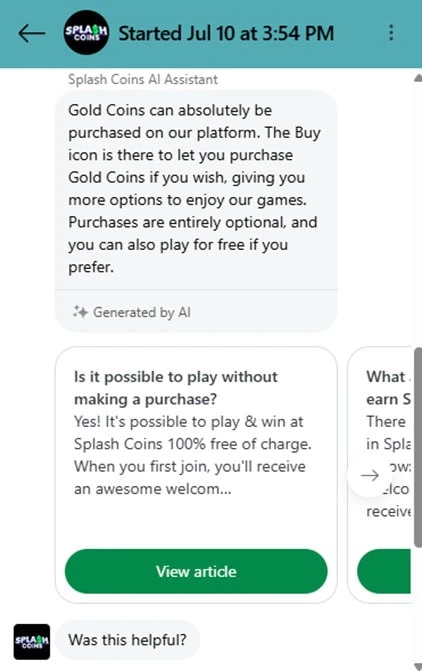 Splash Coins Support