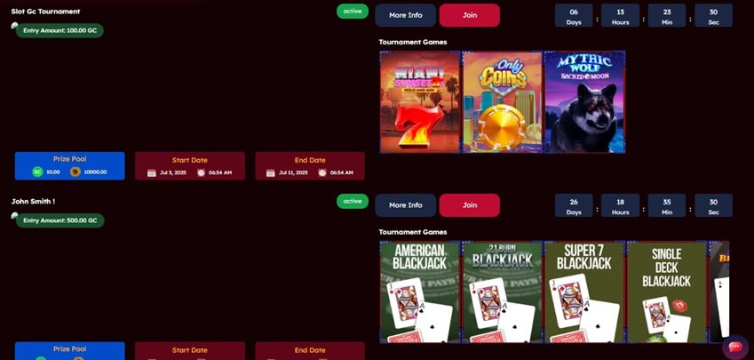 SweepsUSA Slot Tournament