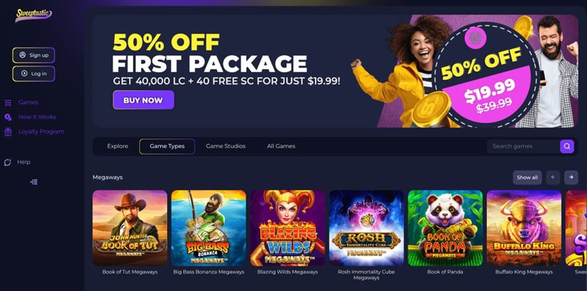 Sweeptastic Homepage