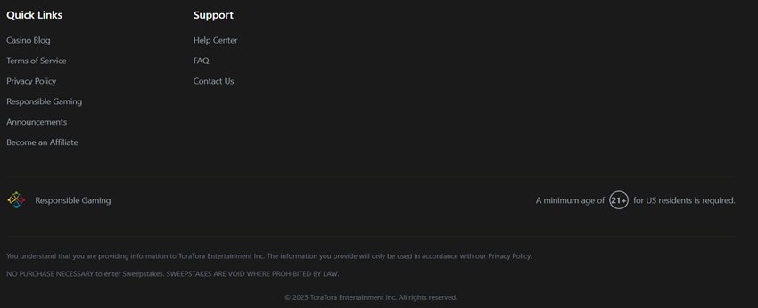 ToraTora Footer