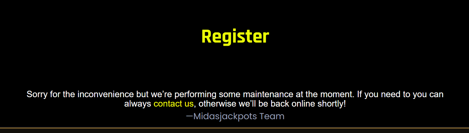 MidasJackpots not working