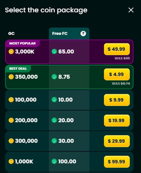 Coin Packages