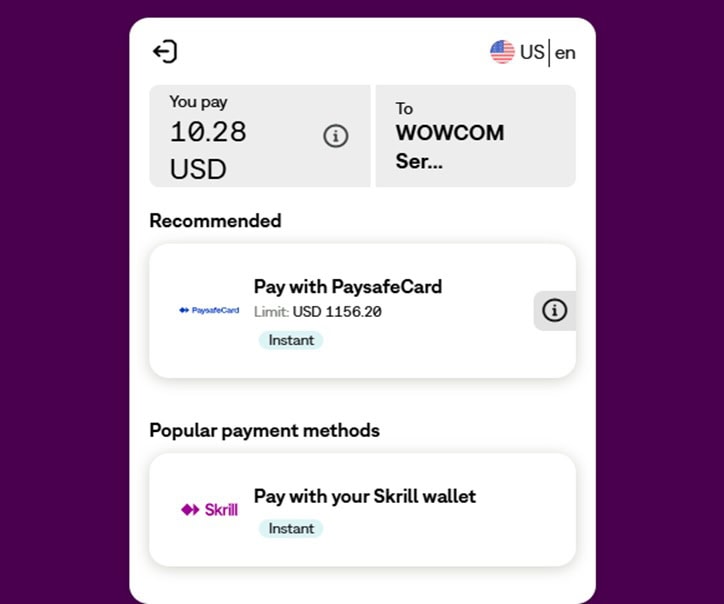E-wallet Deposit