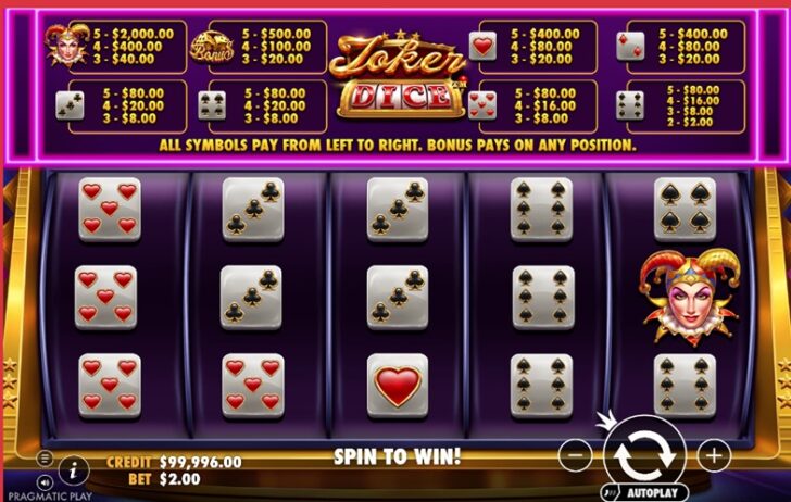 Joker's Jewels Dice