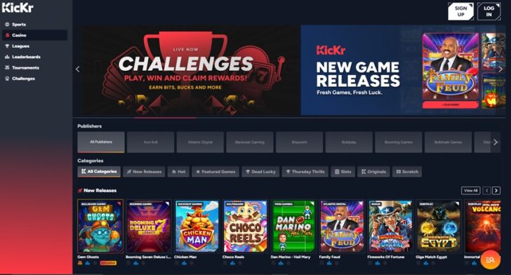 Kickr Homepage