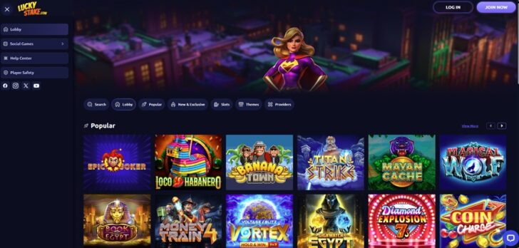 LuckyStake Lobby