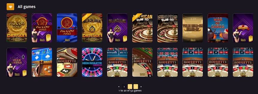Midas Jackpots Table Games