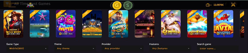 Midas Jackpots UX