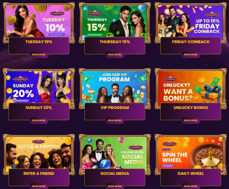 SweepsRoyal Bonuses