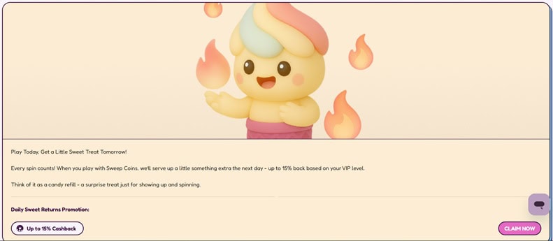Sweet Sweeps Daily Bonus