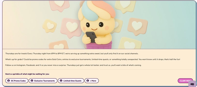 Sweet Sweeps Social Media Bonus