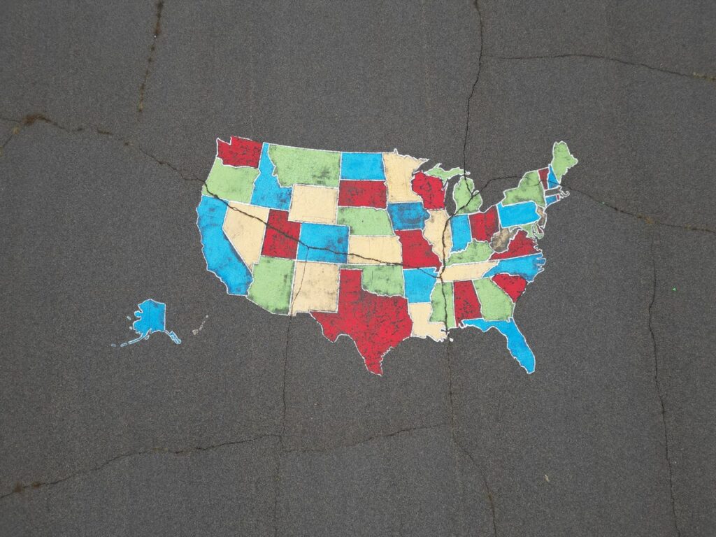 us state map drawing