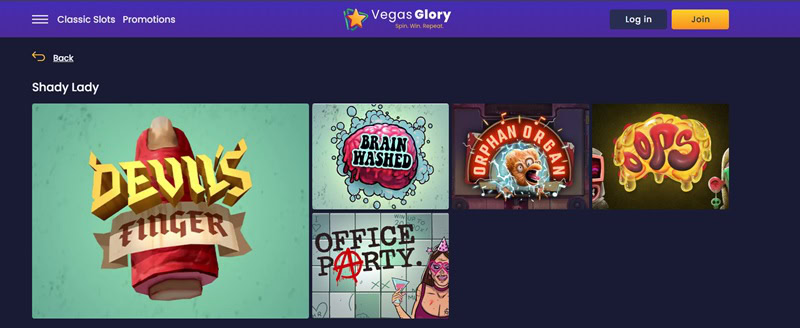 VegasGlory Shady Lady Slots