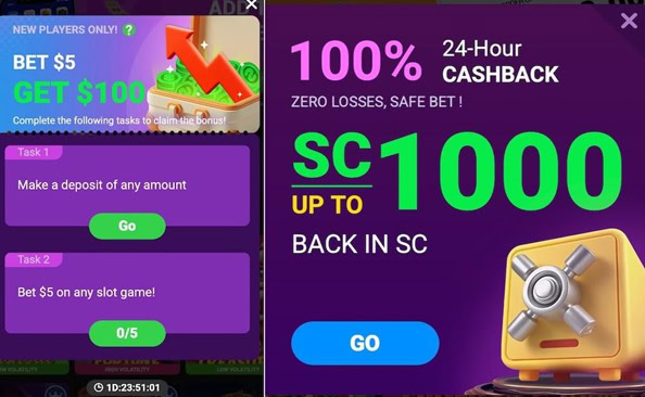 Go Go Gold Win Cashback Bonus