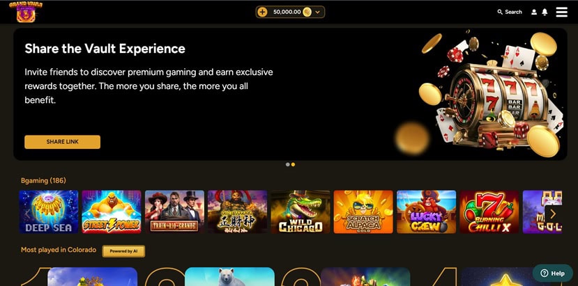 Grand Vault Homepage