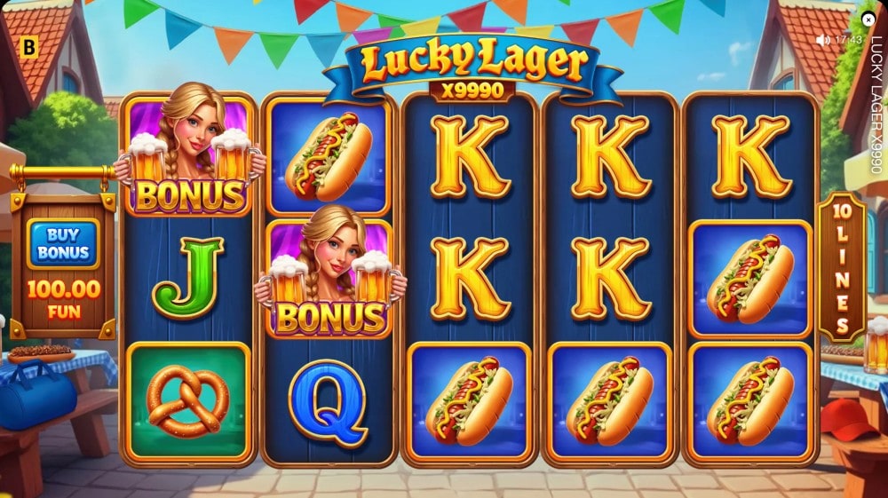 lucky lager x9990 slot from bgaming