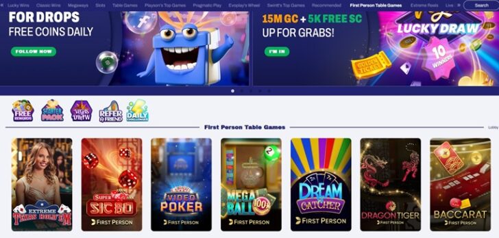 RealPrize First Person Table Games