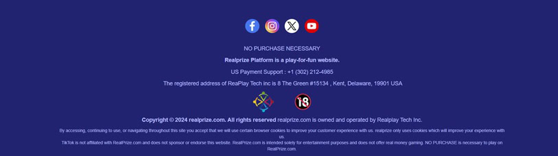 RealPrize Footer