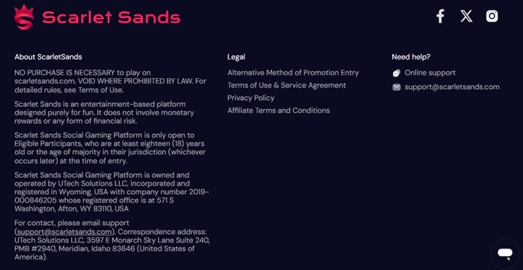 Scarlet Sands Footer