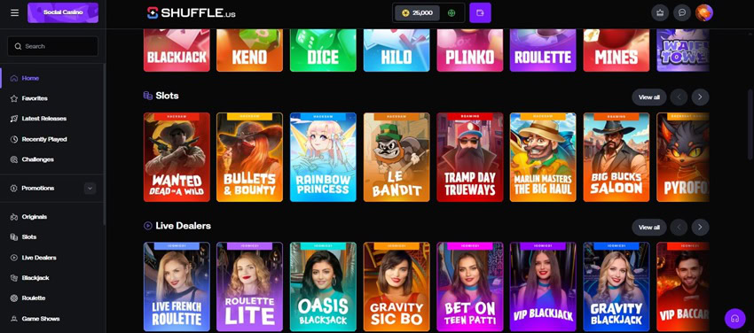 Shuffle.us Games