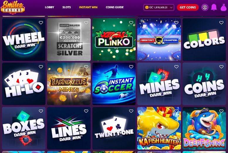 Smiles Instant Win Games