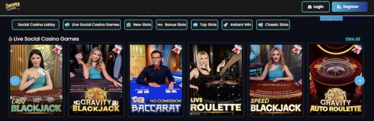 Sweeper Live Casino Games
