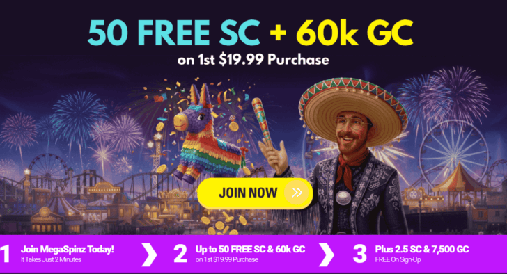 MegaSpinz new welcome offer