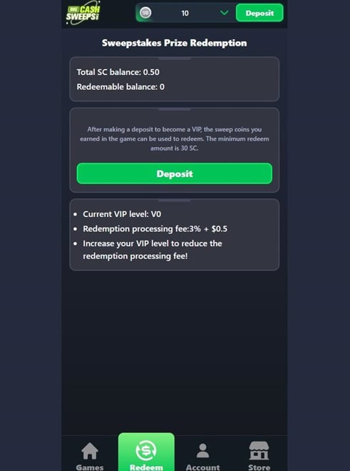 BigCashSweeps Redeem