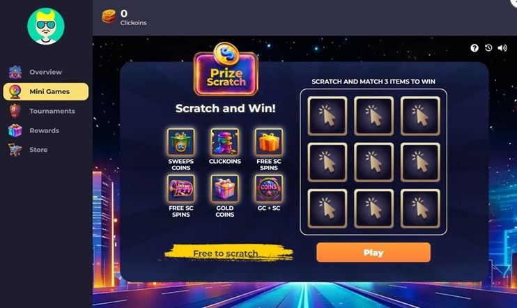 Casino.Click Scratch Card Game