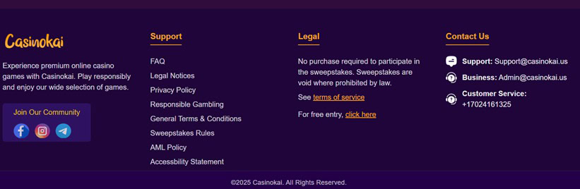 CasinoKai Footer