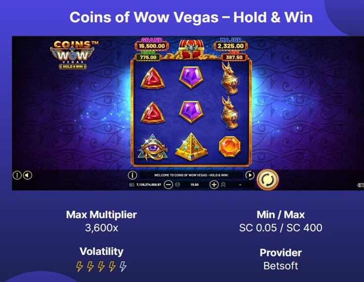 Coins of WOW Vegas Hold & Win Slot