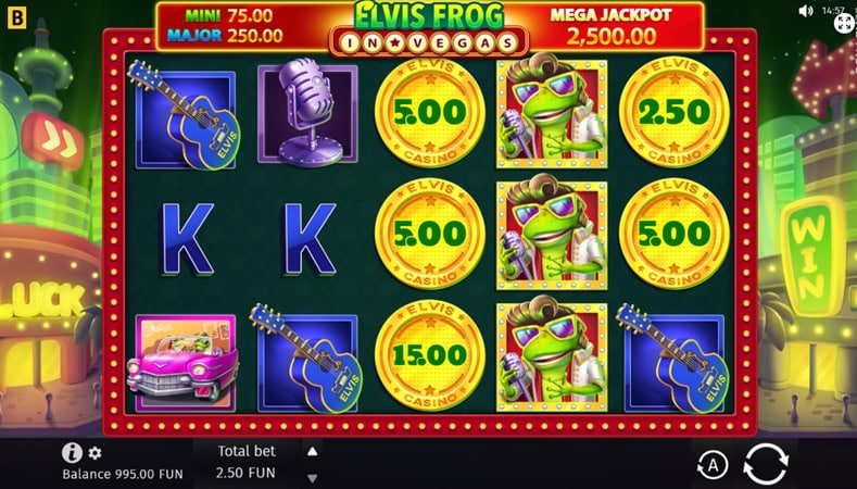 Elvis Frog in Vegas Slot