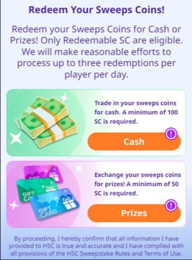 High 5 SC Redeem