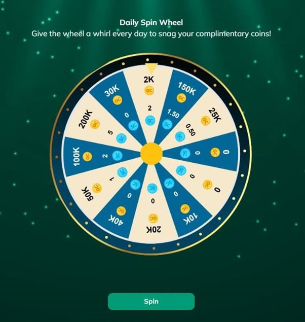 KingPrize Daily Wheel Bonus
