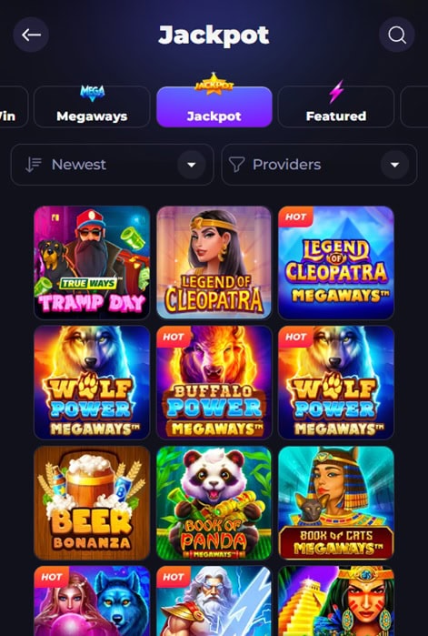 LuckyRush Jackpot Games