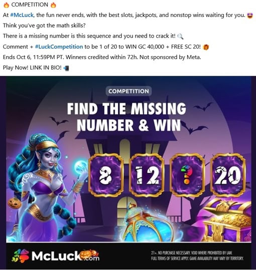 McLuck Facebook Halloween Bonus