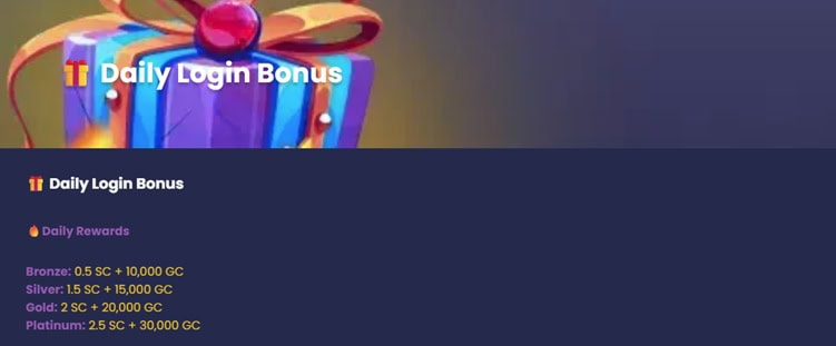VegasGlory Daily Bonus