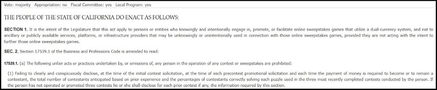 California Anti-Sweeps Bill