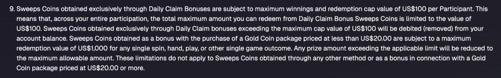 gains capping redemptions