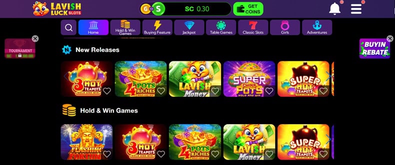 Lavish Luck Homepage