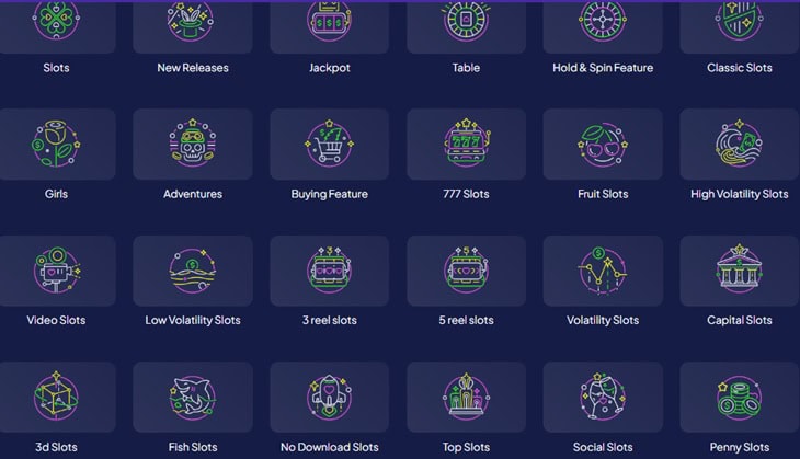 Lavish Luck Slots Types