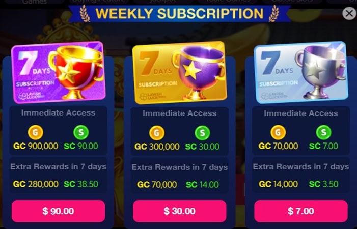 Lavish Luck Weekly Bonus