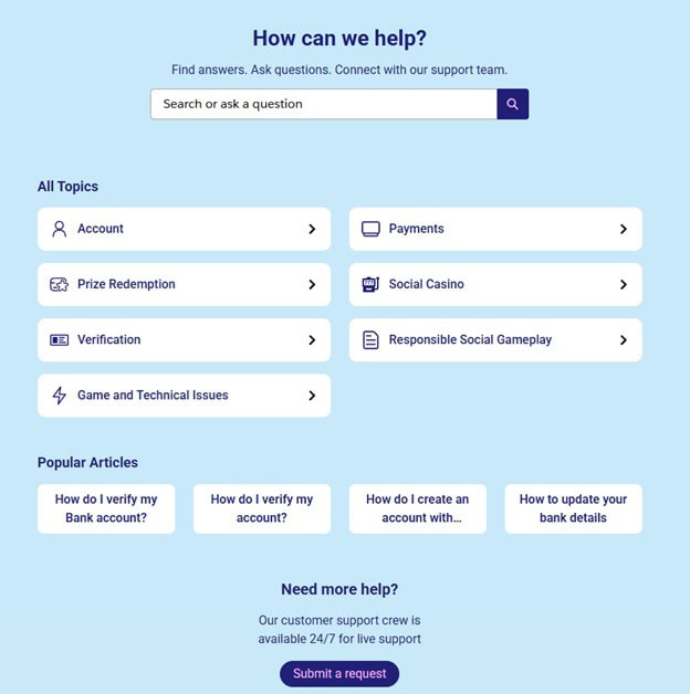 LuckyLand Casino Support