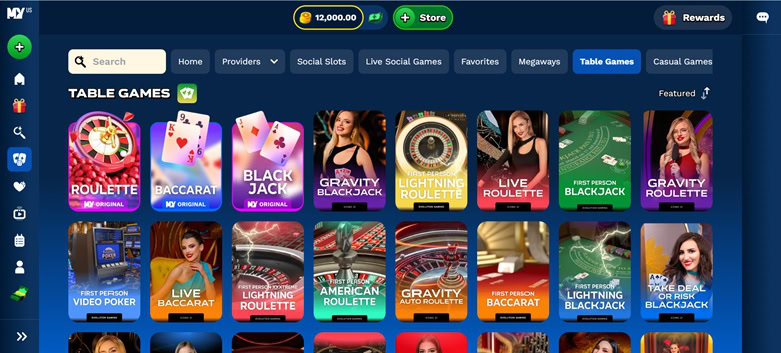 MyPrize.us Table Games