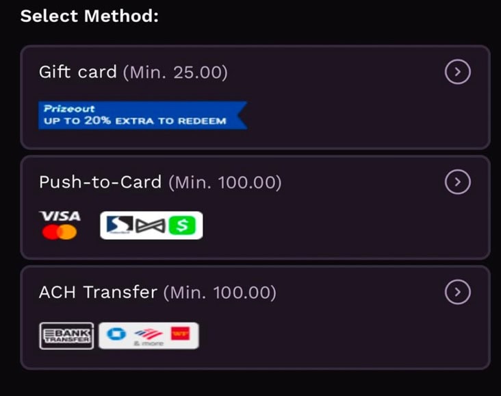 Push-To-Card Redeem