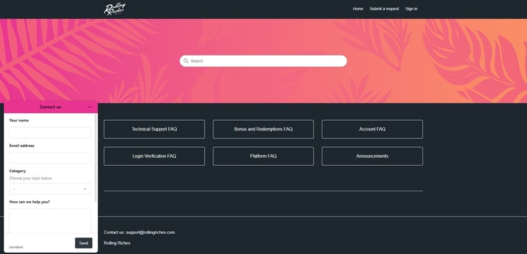 Rolling Riches Support