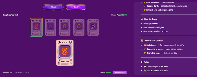 Scoop Cards Bonus