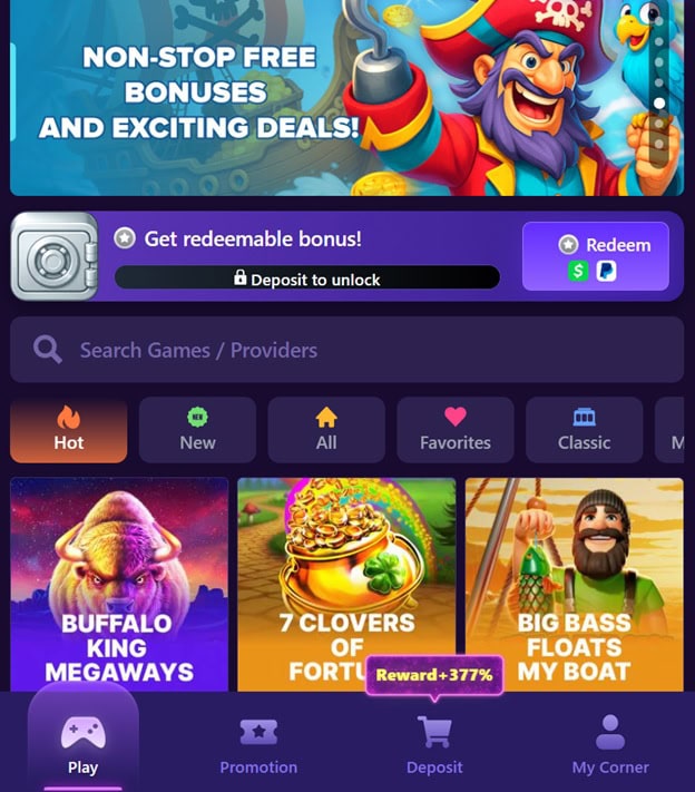 SweepsBlast Homepage